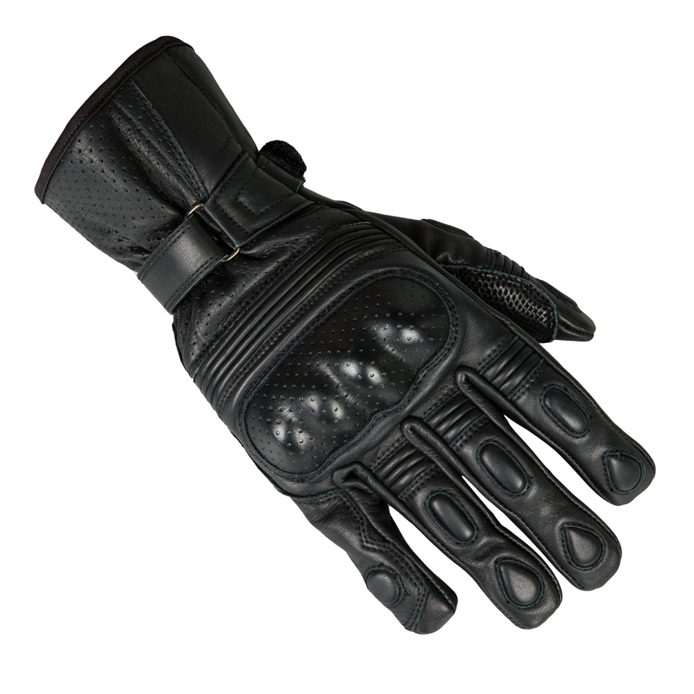 GUANTE MOTO HOMOLOGADO CUERO LARGO CON PROTECCIONES