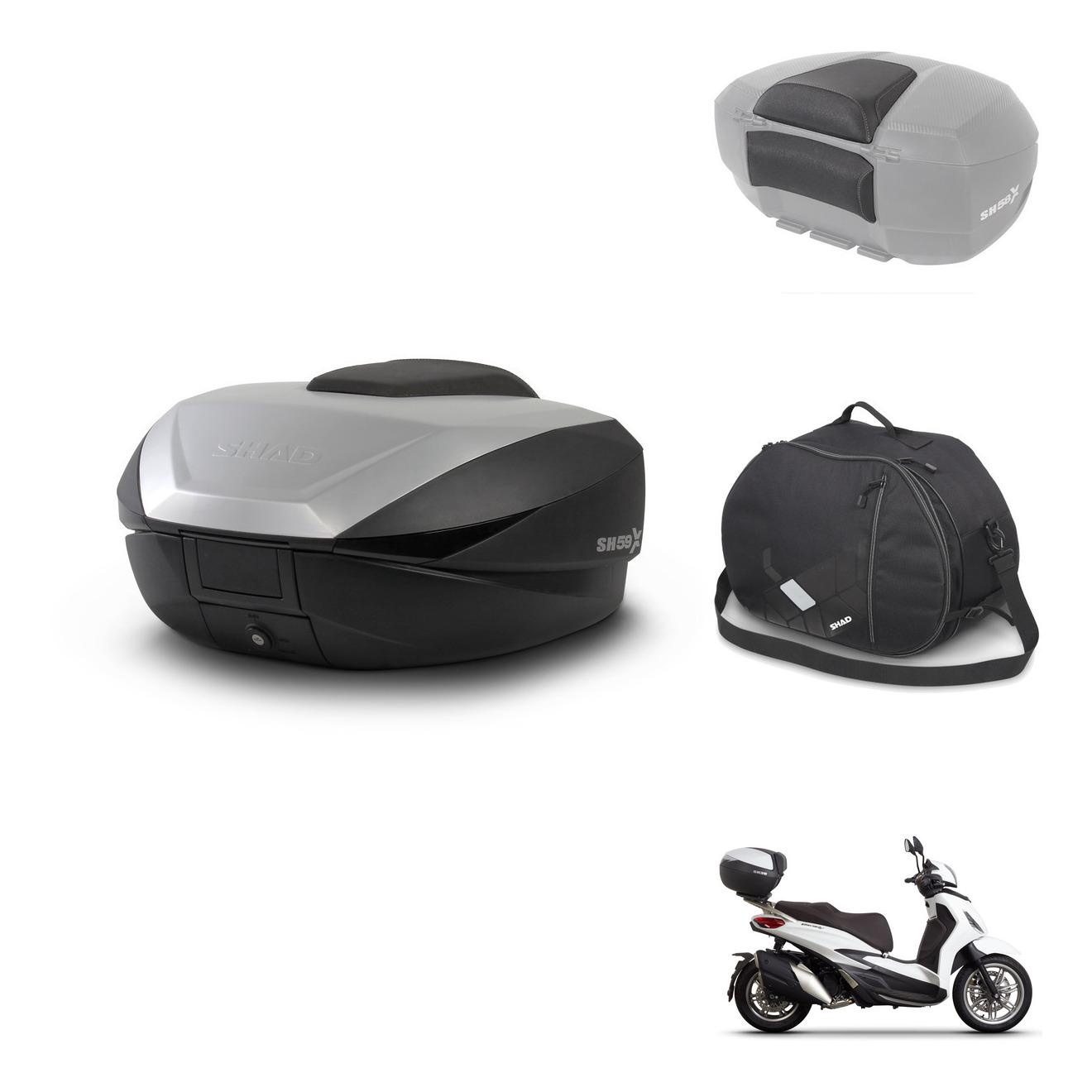 Baul Trasero + Accesorios + Herraje Montaje Sh59x Alu KIT-242273