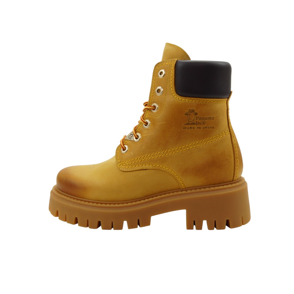 Panama Jack mod. CLEO botín para mujer en piel natural, cordones