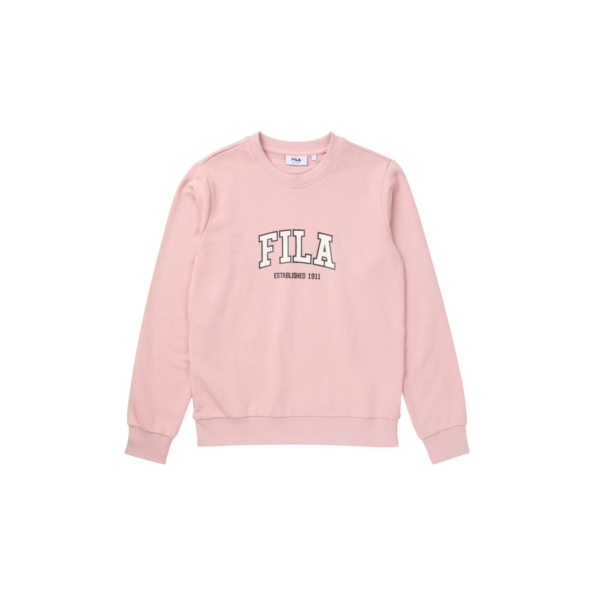 FILA | Sudaderas Mujer Cuello Redondo, Modelo Rifredi Regular Graphic Crewneck Sweatshirt, Sudadera de Manga Larga en Felpa Francesa de Algodón y Poliéster con Estampado Gráfico