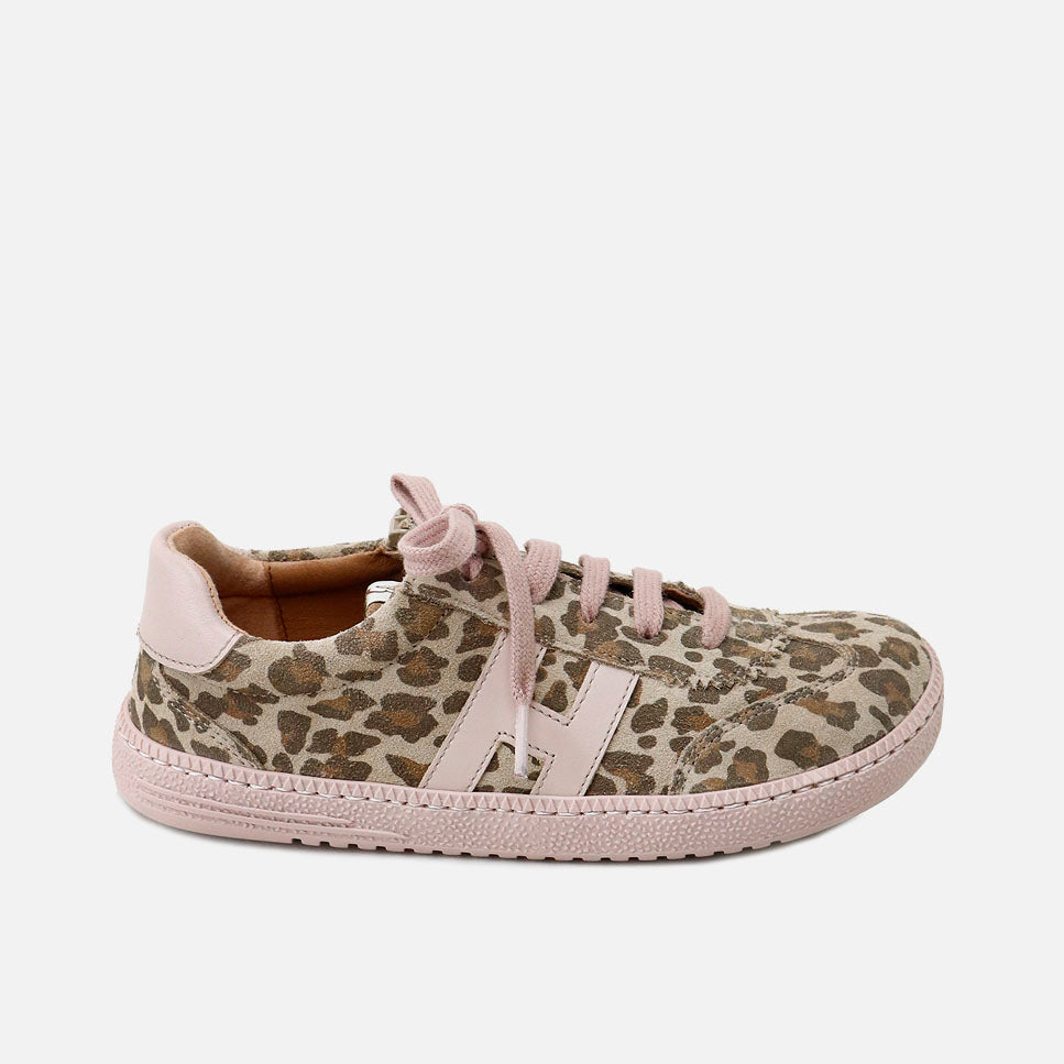 Deportivos barefoot H cordoneras piel velour mini leo Elisoft | Eli 1957