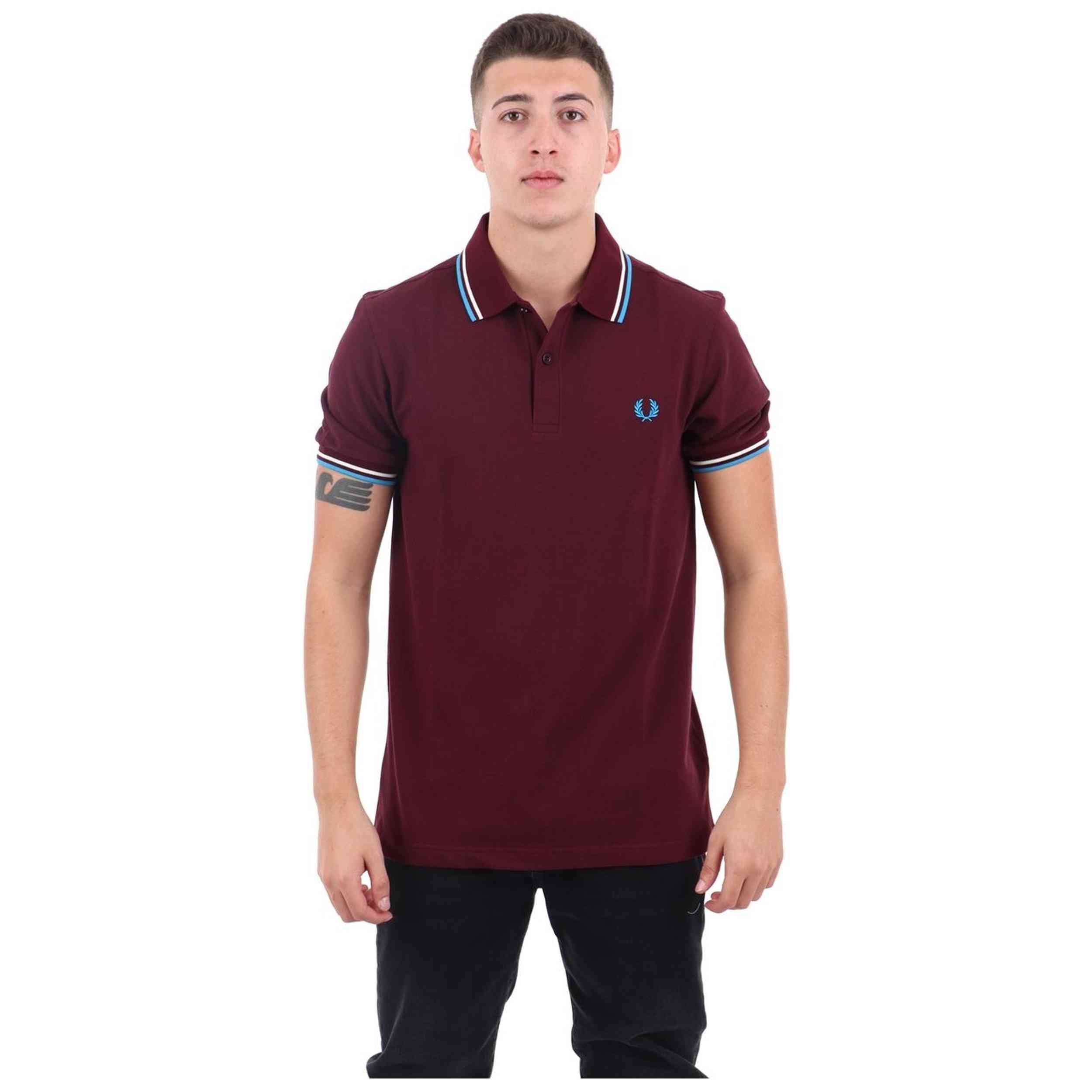Polo De Manga Corta Fred Perry modelo M3600P-Z63 para Hombre en color Rojo
