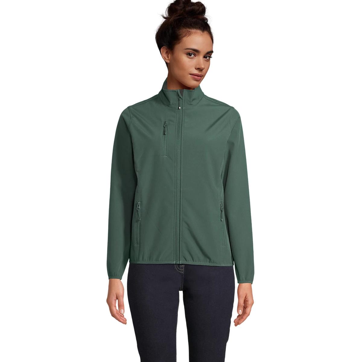 Chaqueta Softshell SOL'S Falcon para Mujer – Abrigo Técnico Cortavientos y Repelente al Agua, Chaqueta Deportiva Funcional con Forro Polar Exterior, Estilo Casual Urbano Entallado