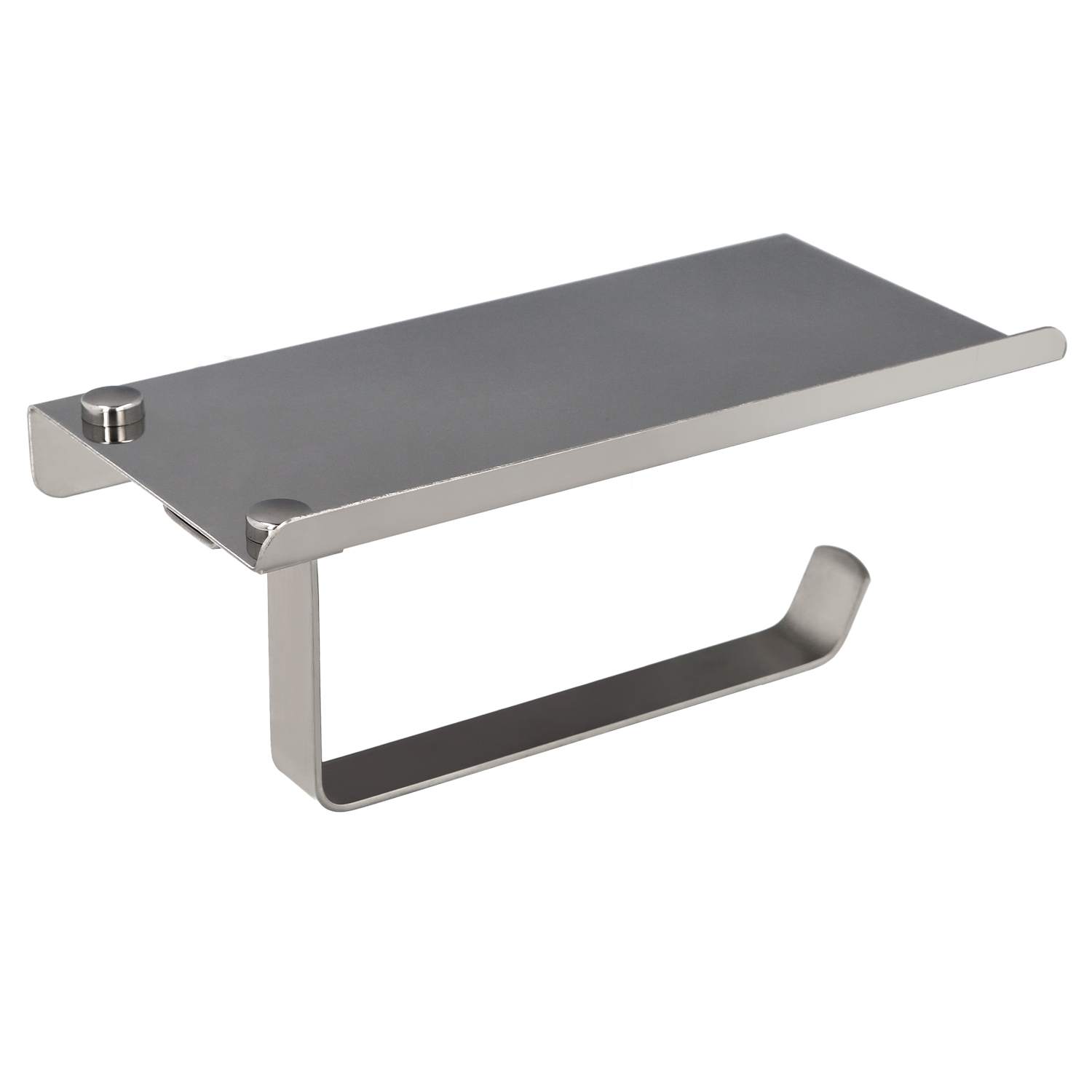 Maurer Portarrollos Baño Con Estante Para Moviles Autoadhesivo Inox Espejo