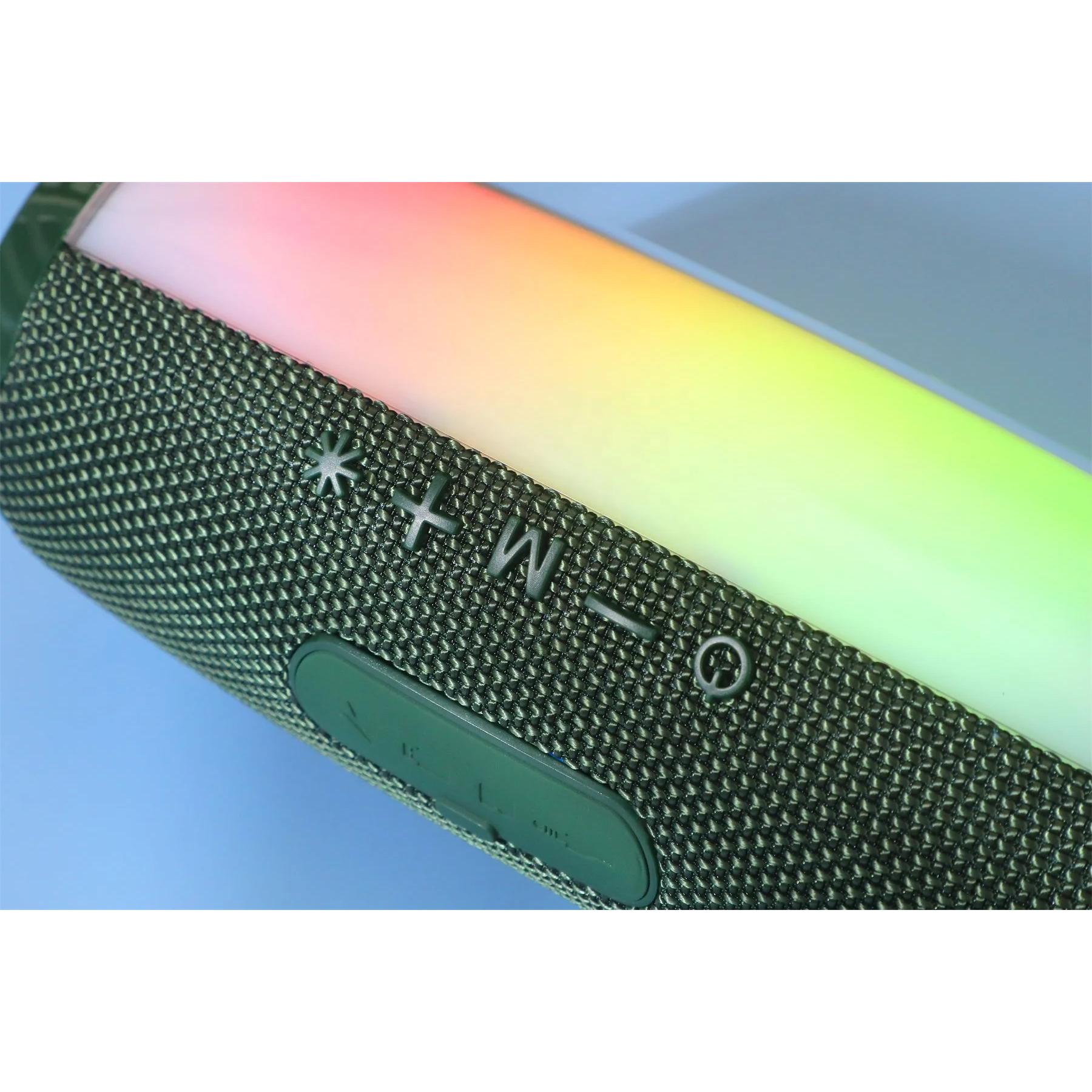T&G Altavoz Bluetooth T&G TG-366 con Luces LED RGB, Radio FM, MicroSD y Manos Libres - Sonido Estéreo Portátil TWS