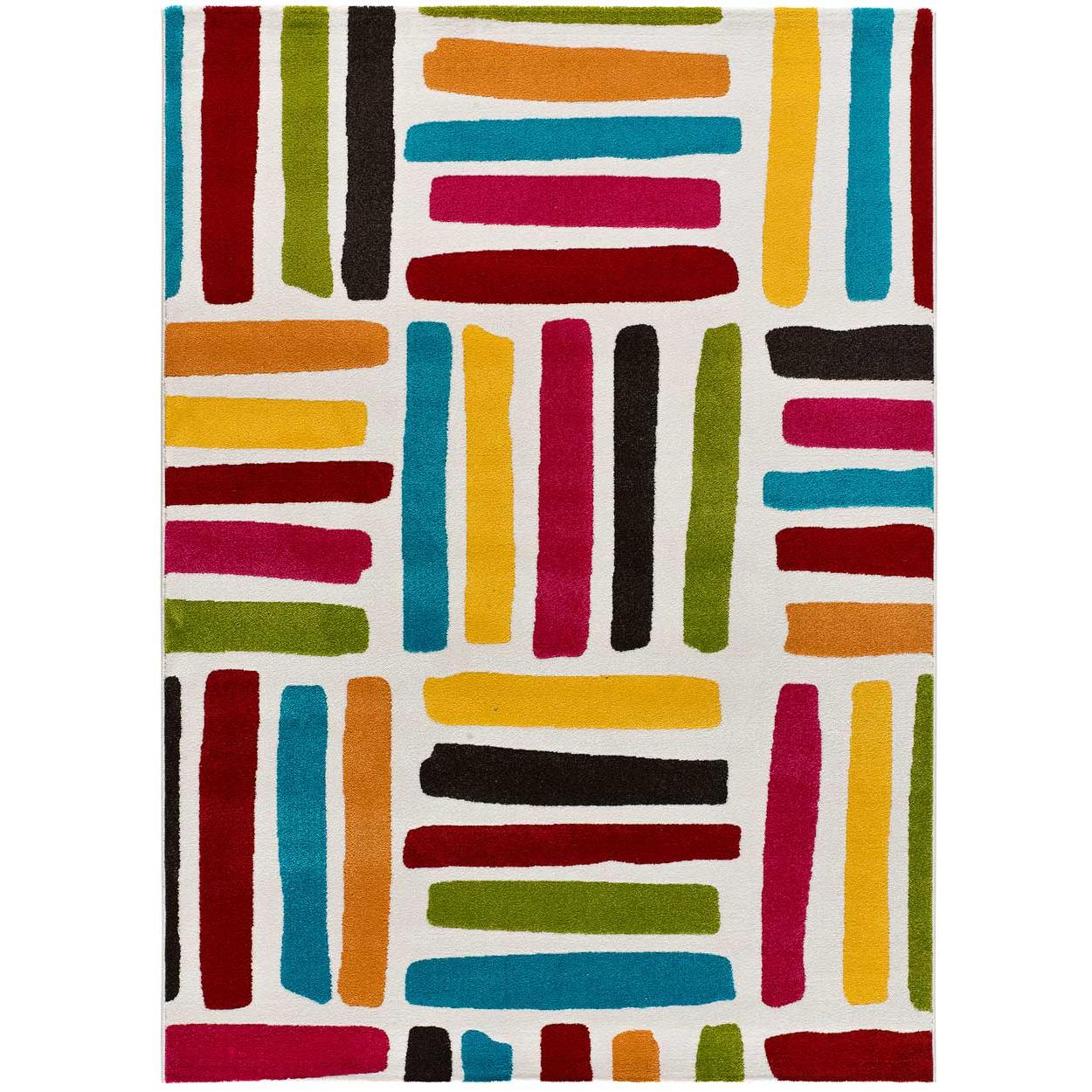 ATTICGO Alfombra de Interior Estilo Geométrico en Multicolor - Bounty 16758 | 80X150, 160X230, 133X190 cm