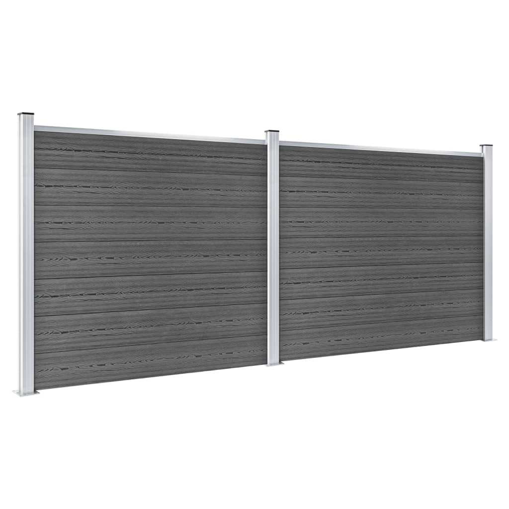Vidaxl Set de Paneles de Valla WPC 353x146 Cm - Color Marrón
