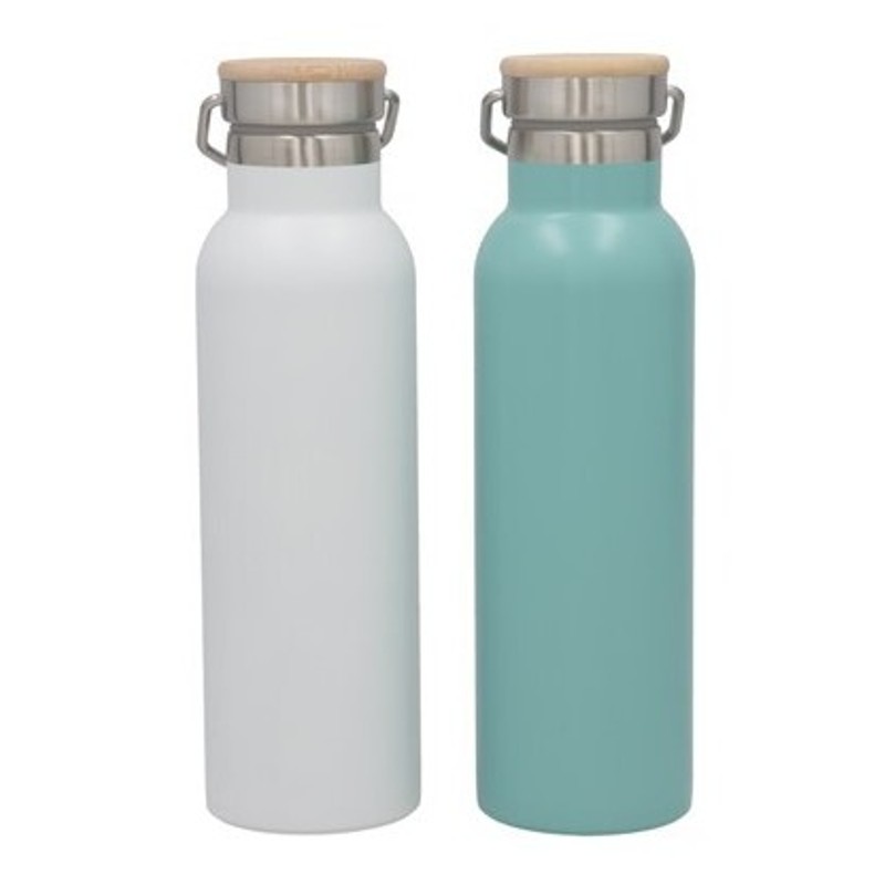 Termo Acero Inoxidable 304 con Asa – Botella Térmica Frío y Calor con Tapa Bambú – Color Aleatorio