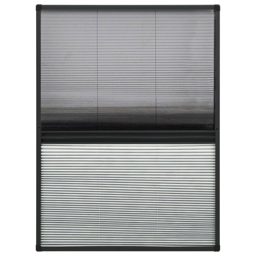 vidaXL Mosquitera Plisada de Ventana Contra el Sol Aluminio 80x120 cm Persiana Color Blanco, Antracita, y mas