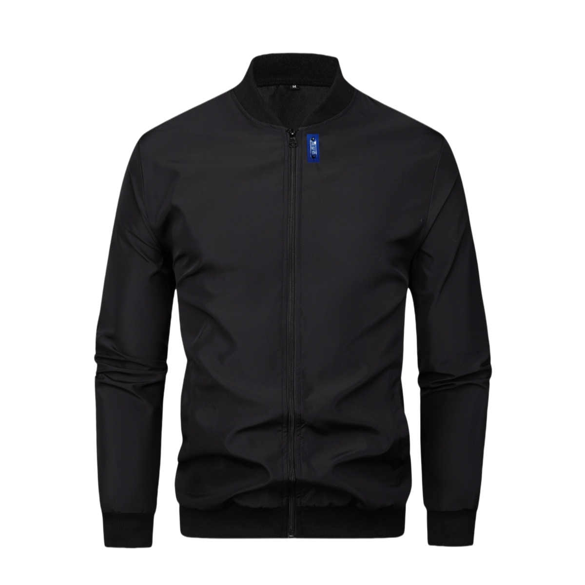 TK Chaqueta Casual Para Hombre De Color Sólido Cuello De Béisbol Corta Y Suelta Abrigo Delgado De Primavera Y Otoño Con Cierre De Cremallera