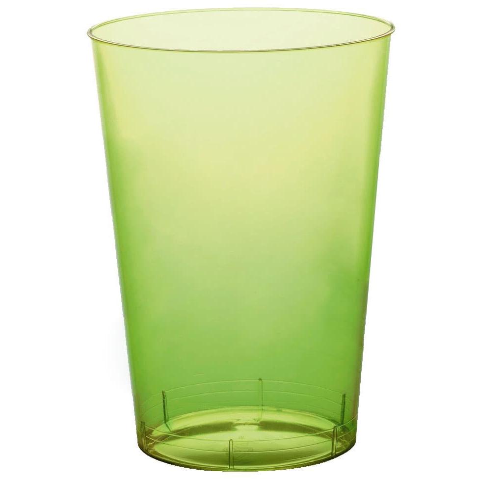 MONOUSO | Vaso Reutilizable PS Cristal Moon Verde Lima Transp. 230ml (500 Uds)