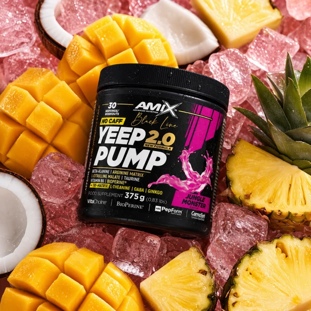 AMIX Yeep Pump 2.0 Pear Strike 375 g – Pre-Entreno Sin Cafeína con Citrulina, Beta-Alanina y Arginina