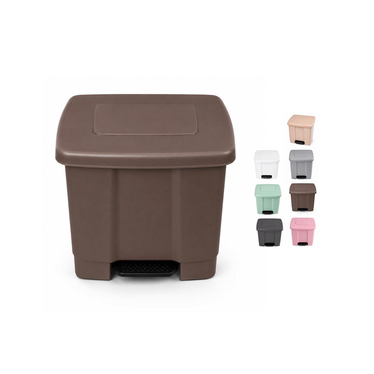 Cubo de Basura Resiclaje Pedal 35L 2 Compartimentos | Papelera con Pedal | Polipropileno