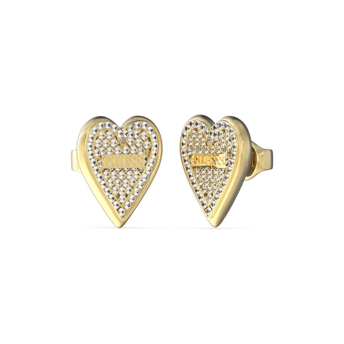 Guess Pendientes Mujer Love Me Tender De Acero Dorado Jube03245jwygt-u