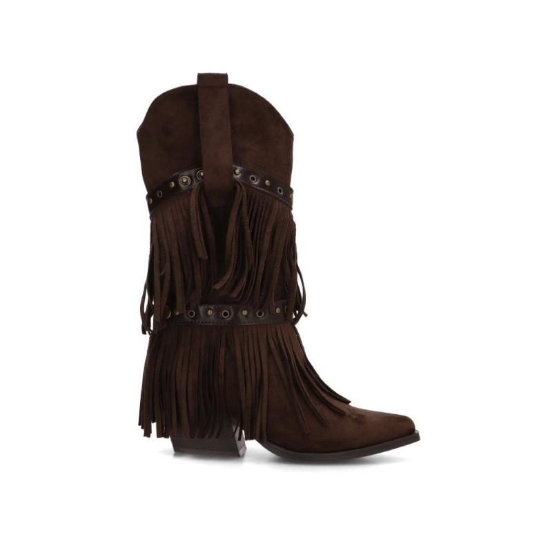 Bota Campero Etika - Mujer - Tacón Medio - Modelo 110569 - Color Café