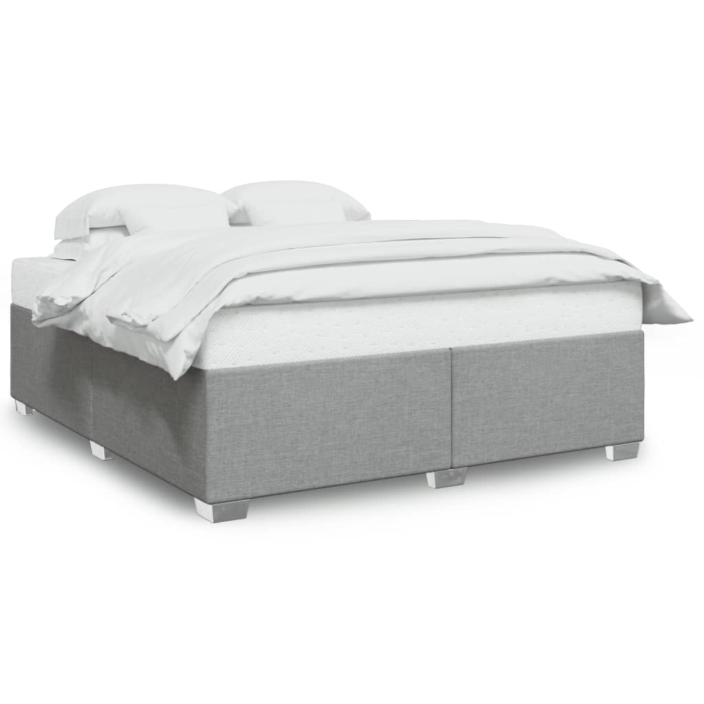 vidaXL Cama sin colchón tela gris claro 200x200 cm