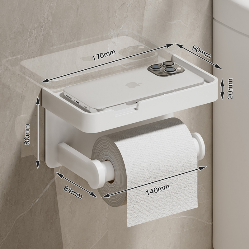 TK Soporte de Papel Higiénico de Aleación de Aluminio Montado EN LA Parada, Bandeja de Almacenamiento, Soporte de Teléfono para Baño
