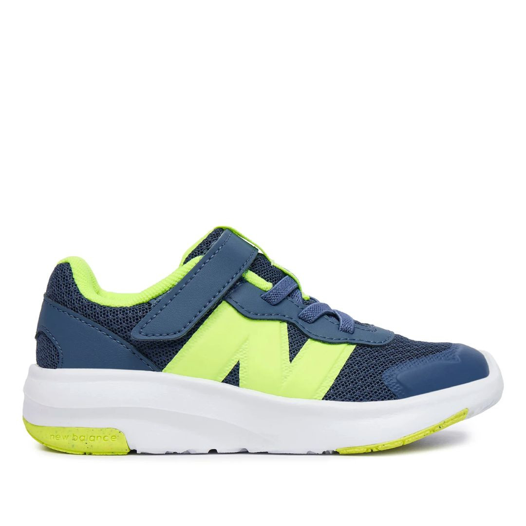 Zapatillas deporte New Balance 578 infantiles azul marino y verde lima con velcro