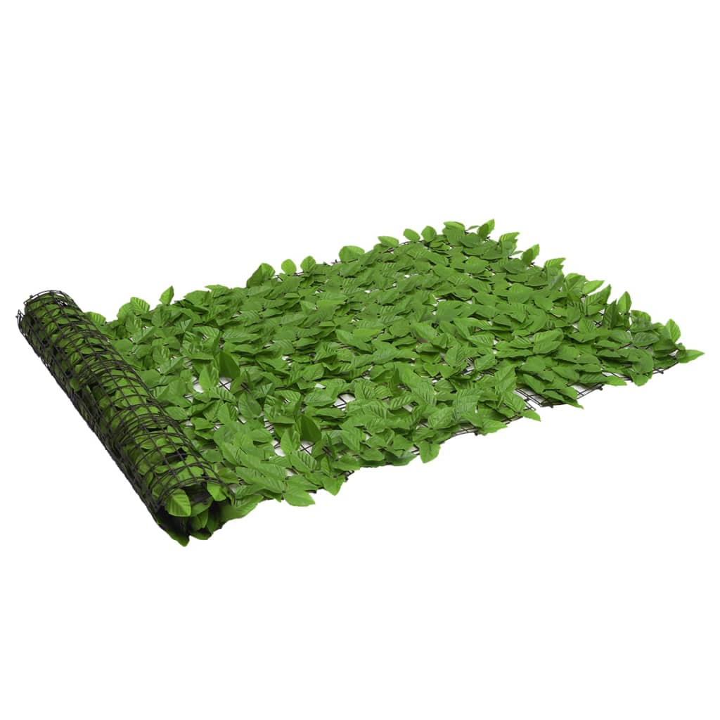 vidaXL Toldo para balcón con hojas 300x100 cm Color Verde oscuro, Verde,