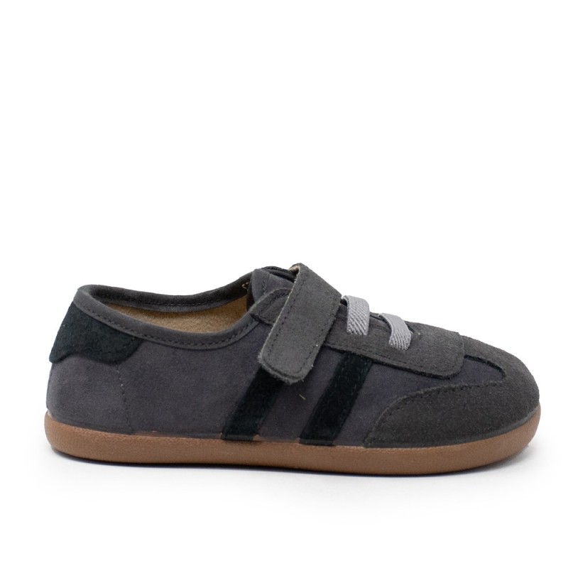 Zapatos primeros pasos bebé niño BATILAS 93/030-050G INGLES PIEZAS BAREFOOT SERRAJE GRIS 36619 25I
