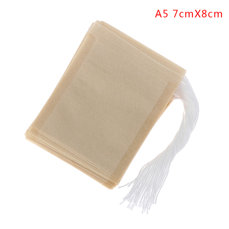 TK 100Pcs Bolsas De Té Biodegradables De Papel Con Cordón Eco-amigable Filtro Vacío Para Hierbas Y Medicina Strainer