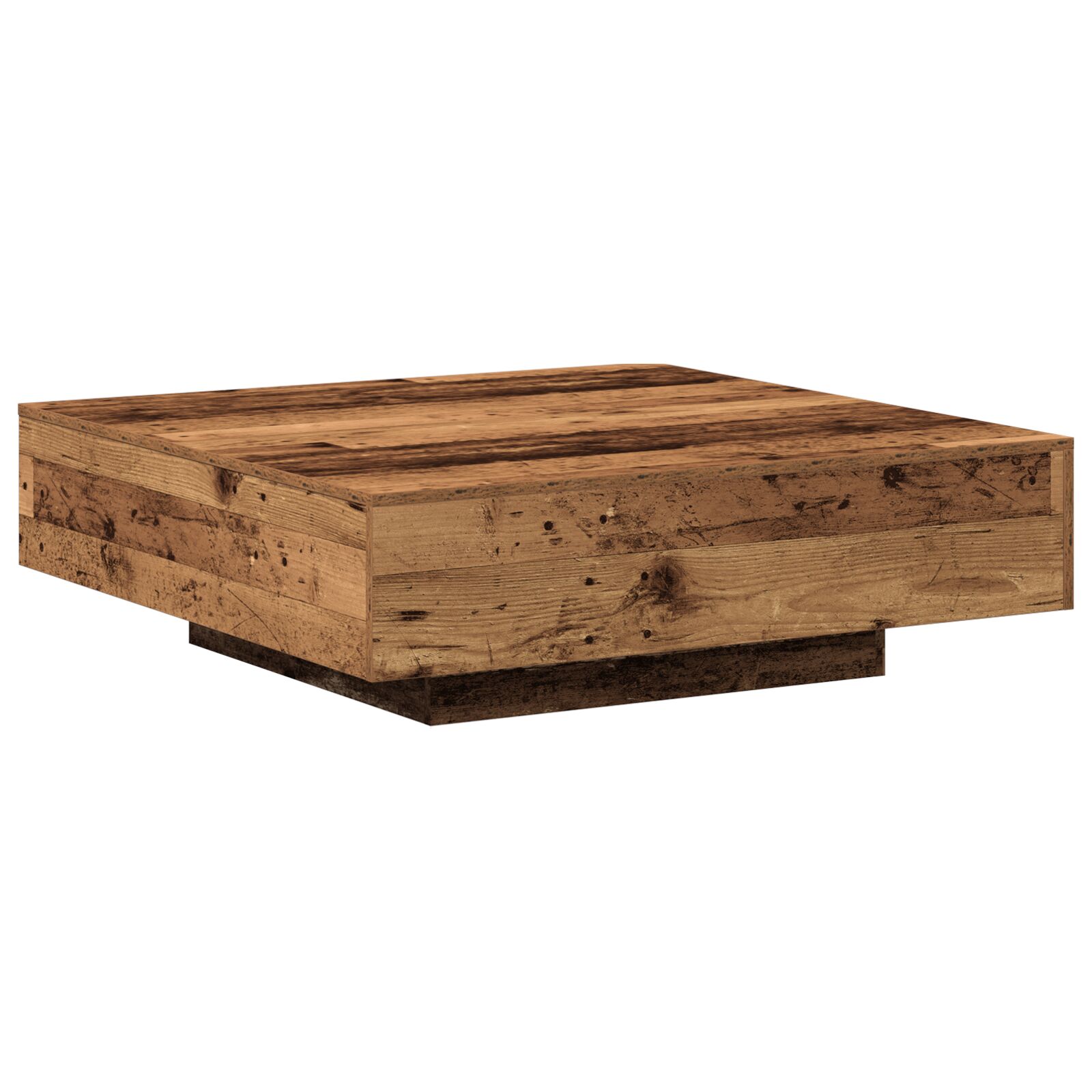 mesa de café vidaXL de madera reciclada 100x100x31 cm de madera compuesta
