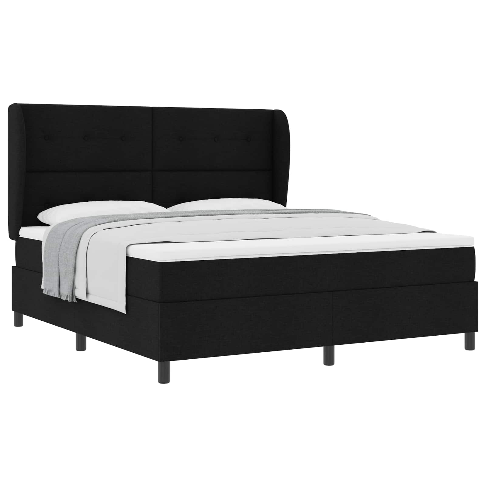 vidaXL Cama tipo Box Spring con cabecera 180 x 200 cm tela Multicolor