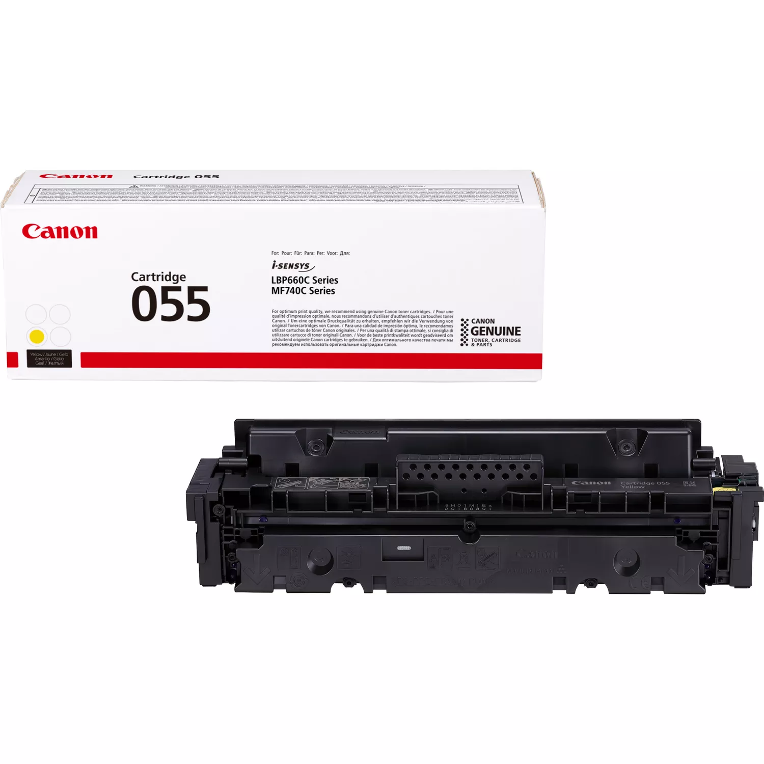 Canon 055 amarillo cartucho de toner original - 3013c002