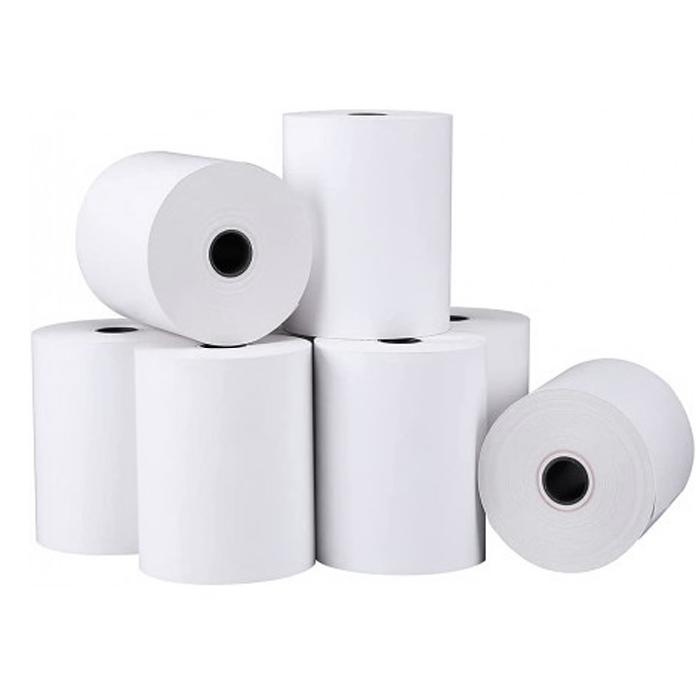 Pack de 5/10/20/50 de Rollos de Papel Térmico 80x80x12mm. Ideal para Cajas Registradoras, Recibos, Rollo de Tickets Térmicos de Calidad Sin Bisphenol A.