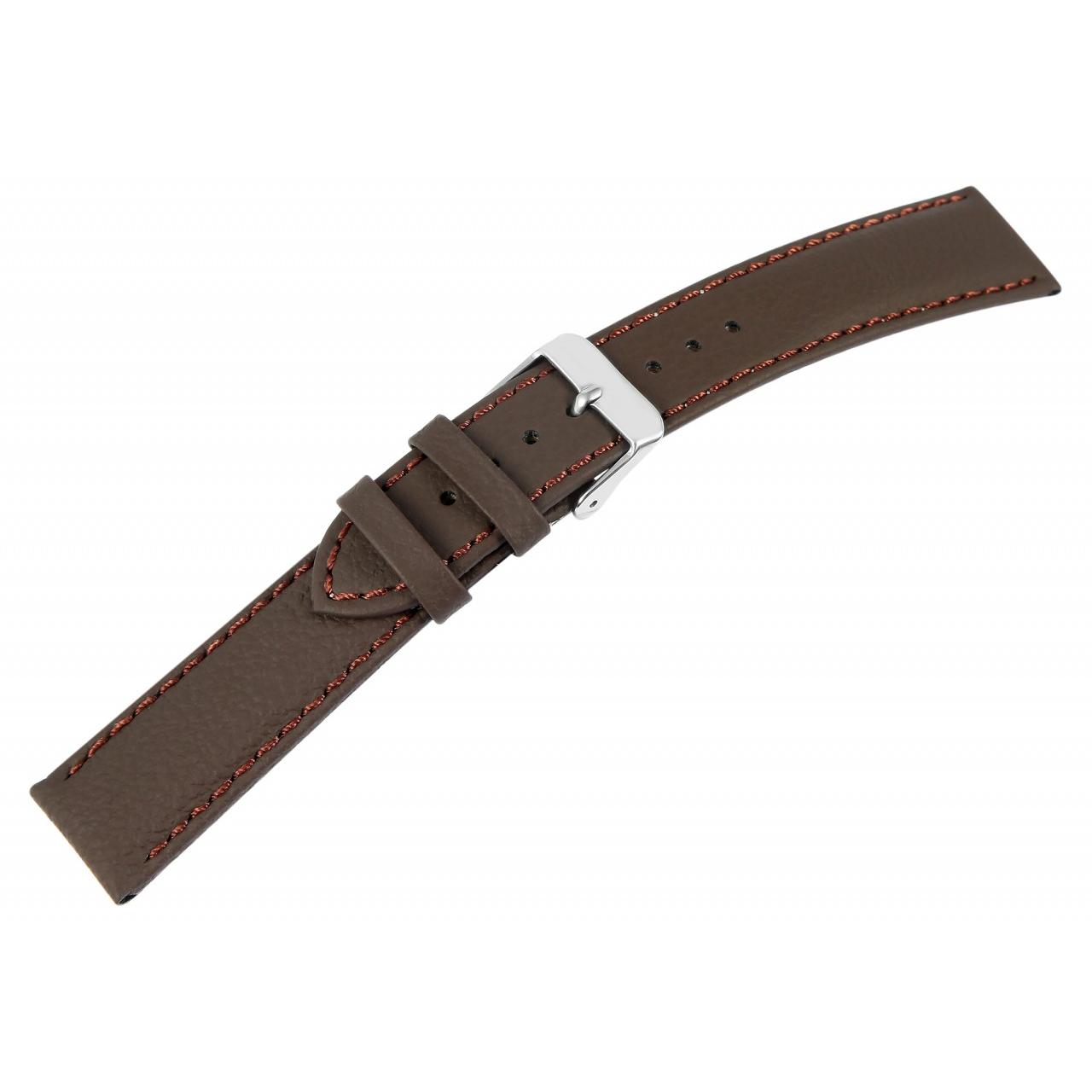 Mestre Artesão® Bracelete de Reloj em Couro Genuíno - 20mm - 0439