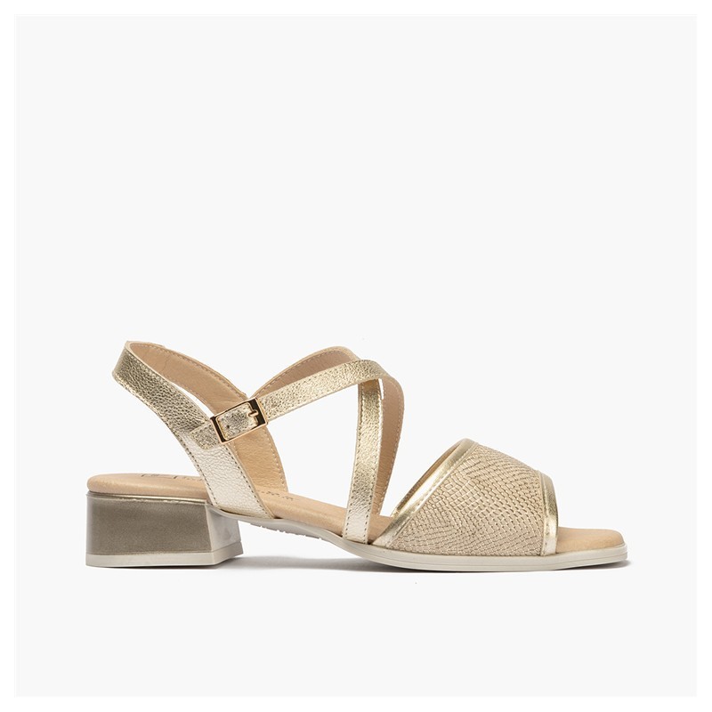 Sandalias altas mujer PITILLOS 11203 ORO SANDALIA PALA TALON DE TIRA ORO 38455 26V