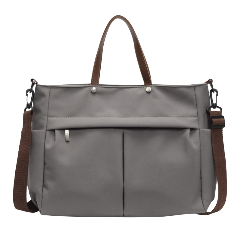 TK Bolso de hombro de nailon, sencillo y moderno, tipo tote, para mujer, de gran capacidad, tipo bandolera, de mano, popular.