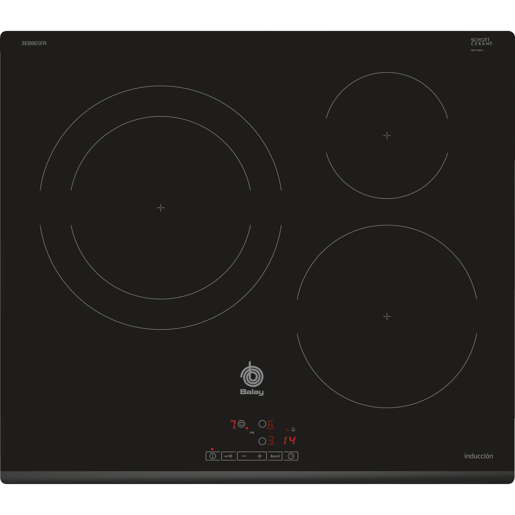 Placa Inducción Balay 3Eb865Fr, Potencia 2200W