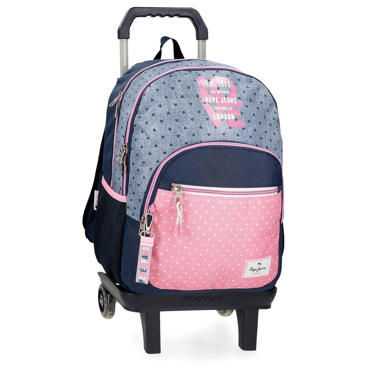 Mochila escolar con carro Pepe jeans Noni denim denim
