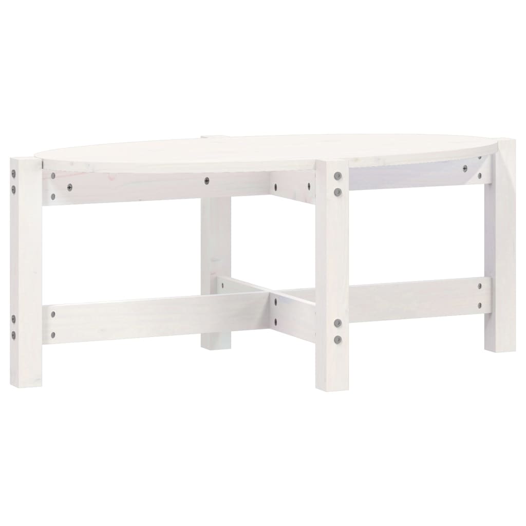 Mesa de Centro Vidaxl de Madera Maciza de Pino 87x48x35 Cm Natural