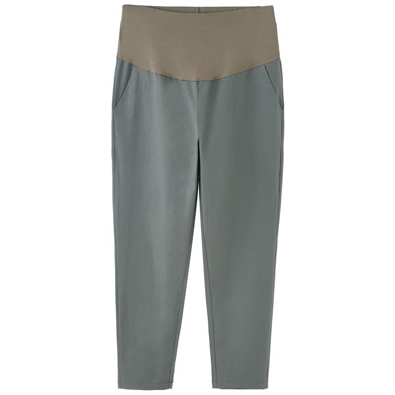 TK Pantalones De Maternidad Para Mujer Primavera Verano Rectos Cómodos Soporte Para Abdomen En Nine Minutes Talla Grande COTTON