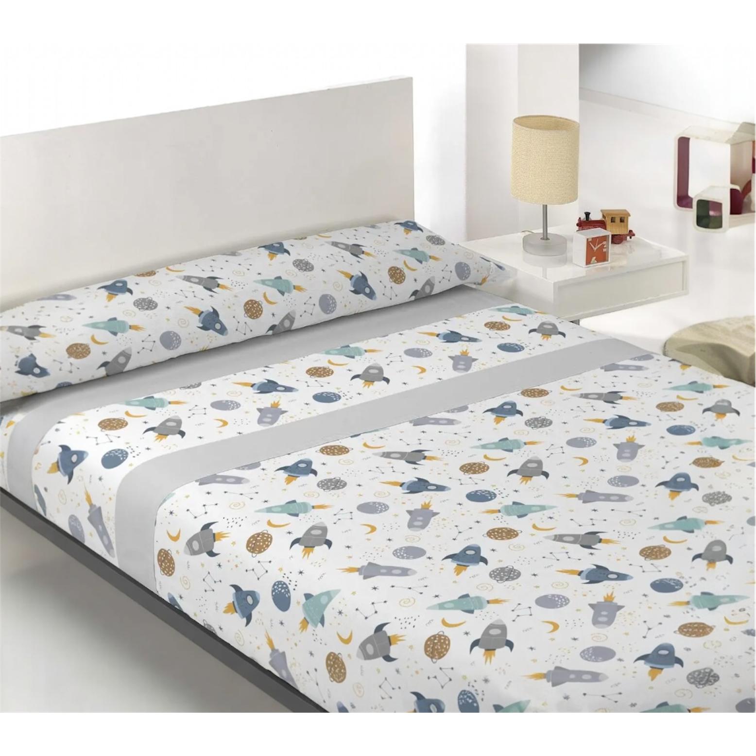 Juego de Sábanas Infantil para Cama 90cm,3 Piezas - 1 Sábanas Bajera Ajustable, 1 Sábana Encimera y 1 Funda de Almohada