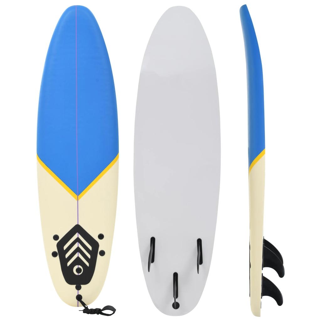 vidaXL Tabla de Surf 170 cm Deportes Acuáticos Exterior Navegación Estampado Boomerang,  De rayas,  Azul y mas