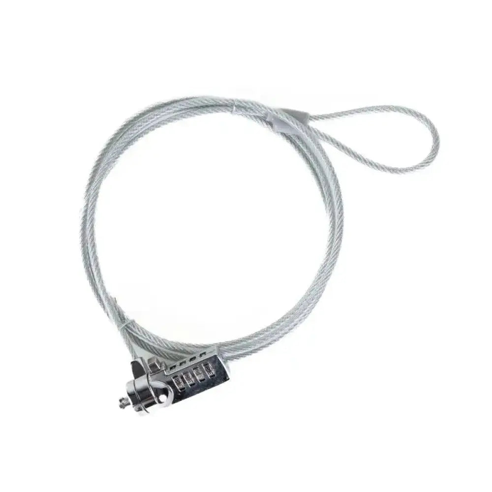 Iggual - Cerradura de seguridad con cable de acero galvanizado de 4 dígitos y ranura Kensington para pantallas y dispositivos electrónicos, 1,8 m
