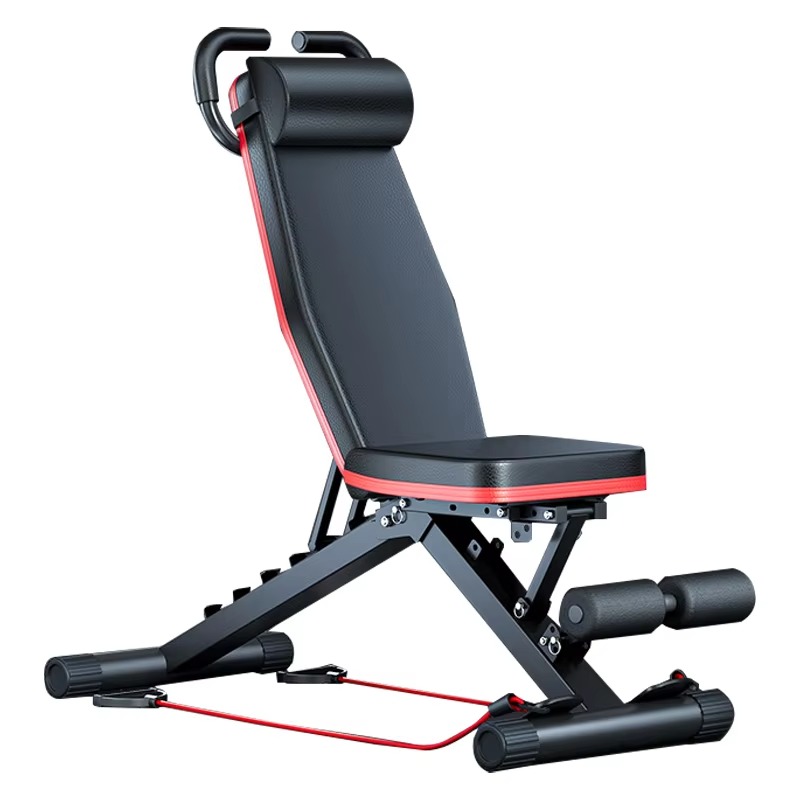 ALLINLIFE Banco de gimnasio plegable para el entrenamiento de todo el cuerpo 300 kg, banco abdominal para entrenamiento de fuerza en el gimnasio en casa, con plegado rápido y ajuste