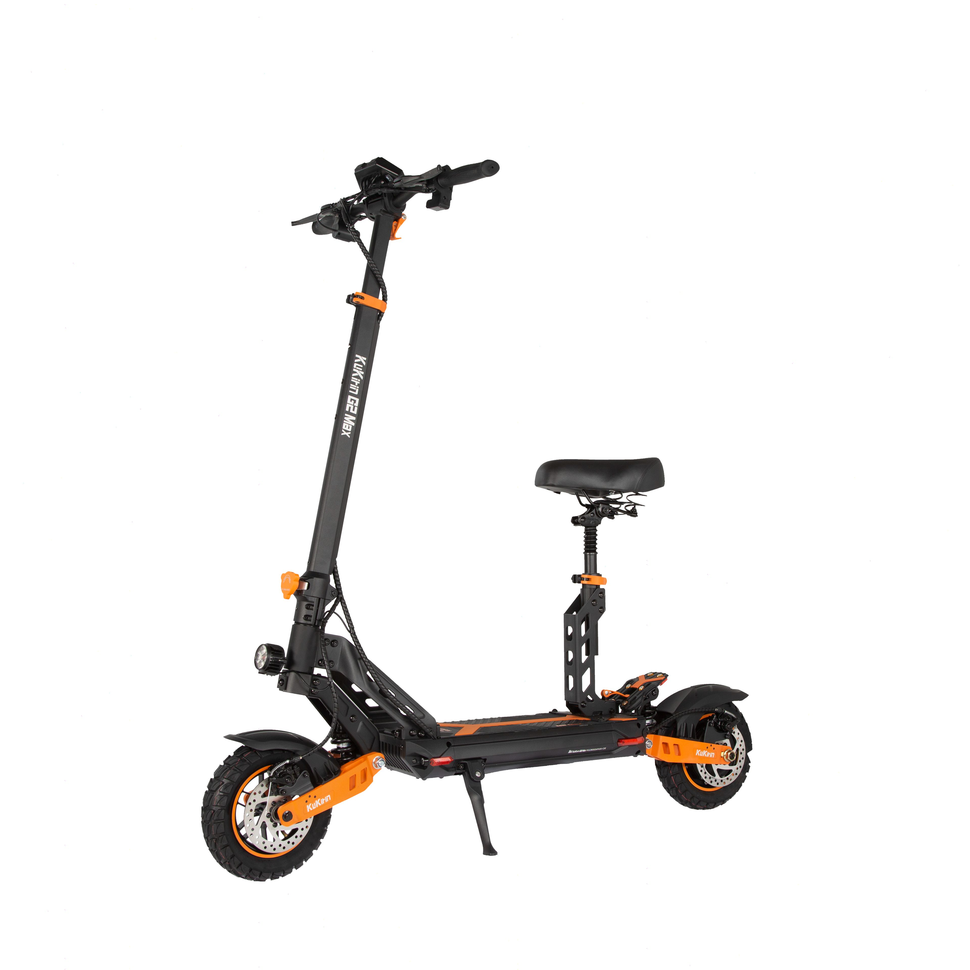 KuKirin G2 Max,Electric Scooter,48V20.8Ah battery,55km/h max speed,10 inches Pneumatic tires,Max range 70km,3 Speed mode,Dual disc brakes,Four-arm shock absorber,Detachable seat