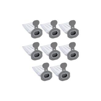 CA Paquete de 8 bolsas para aspiradora Vorwerk FP7, compatibles con Vorwerk Kobold VK7 FP7, bolsa de filtro premium, bolsas de repuesto para aspiradoras inalámbricas.