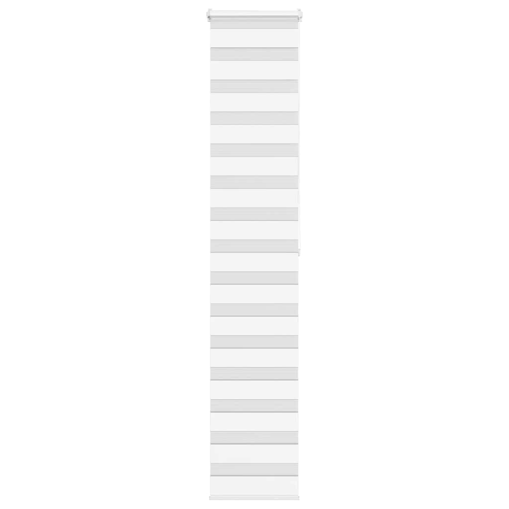 vidaXL Estor cebra blanco 45x200 cm tejido ancho 40,9 cm poliéster