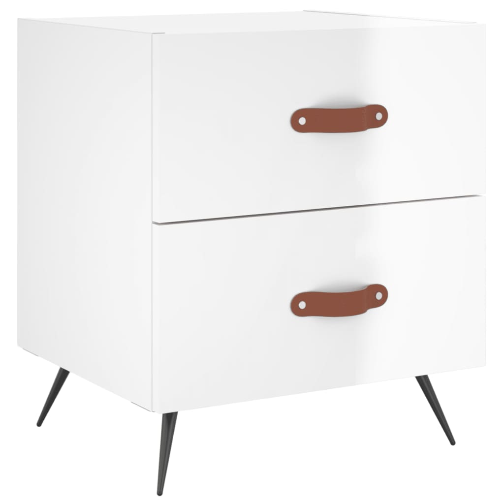Vidaxl Mesita de Noche Madera de Ingeniería 40x35x47,5 Cm Blanco