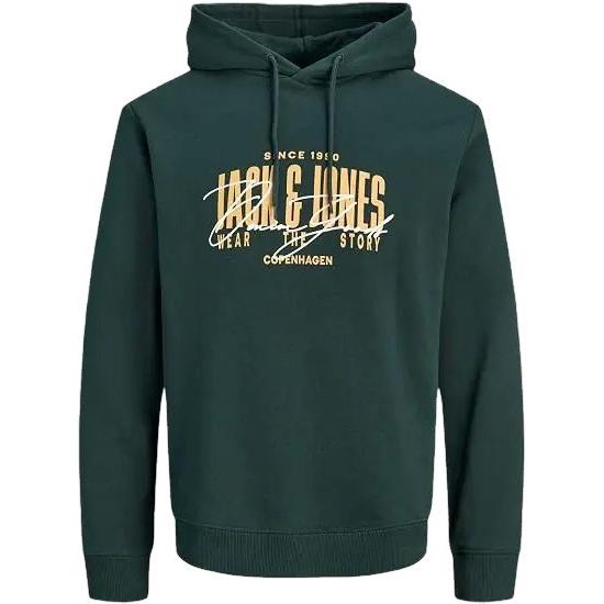 Jack & Jones Jjaero Sweat Hood 12298491 VERDE