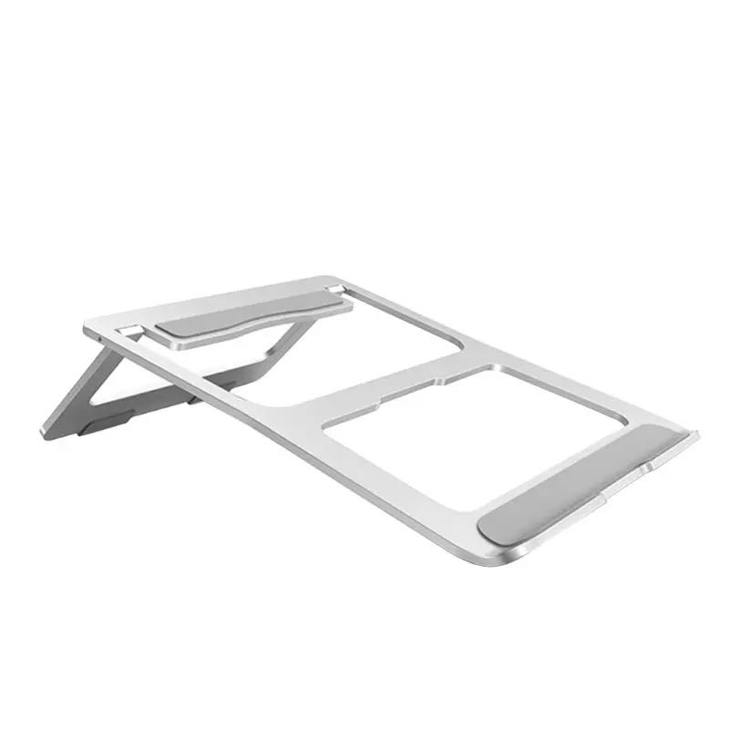 Soporte metal plegable de mesa, soporte ajustable de aluminio para ordenador portátil y tableta, soporte portátil para viaje y trabajo, disipación de calor