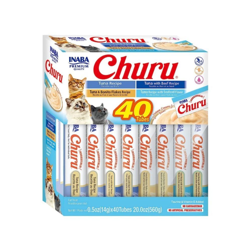 Inaba Churu Variedades de Atún - Golosinas y Snacks Deliciosos para Gatos