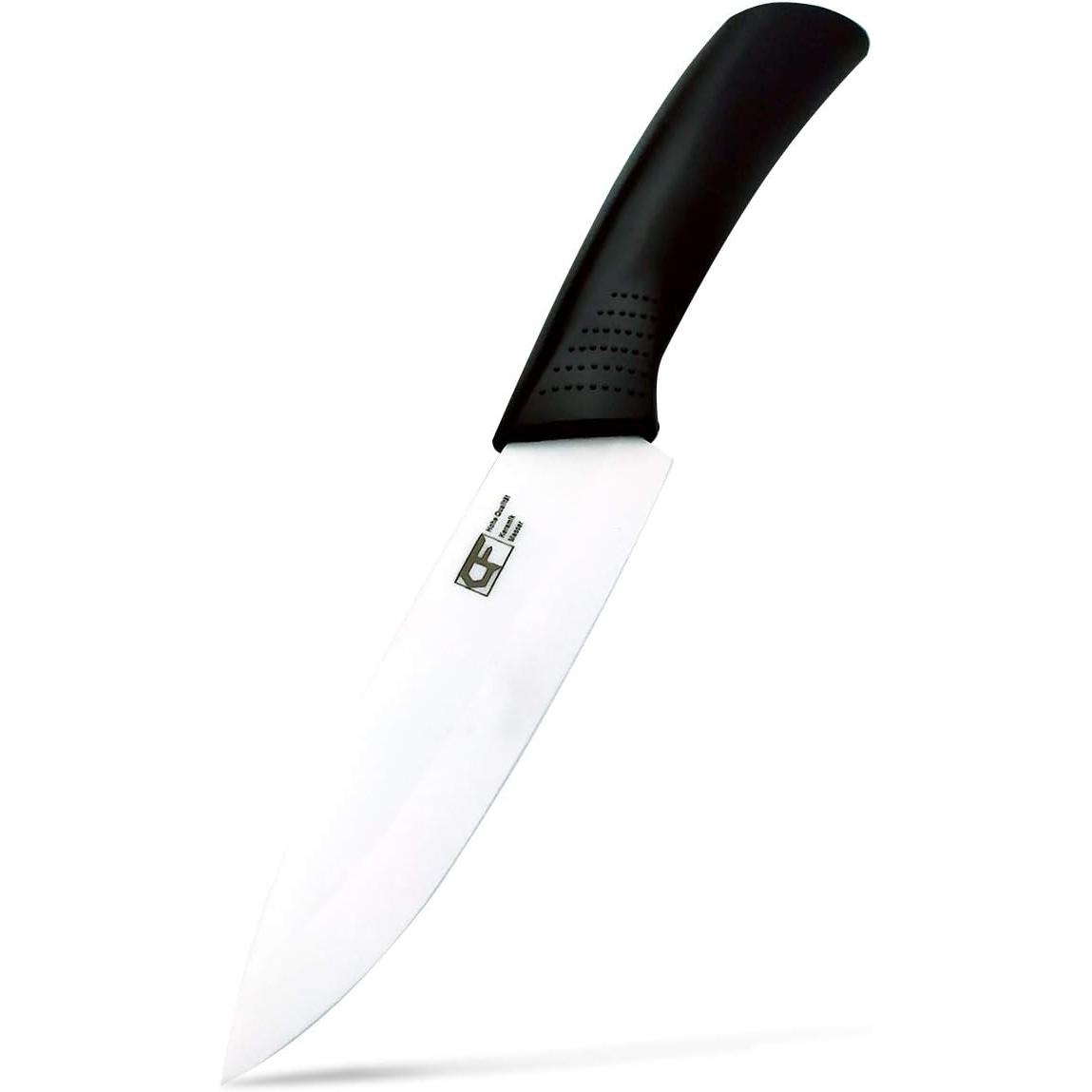 Cuchillo Cerámica Euroxanty | Hoja Extra Afilada | Resistente a la Abrasión | Mango Ergonómico | Corte Preciso | 20/25/27 Cm | Negro
