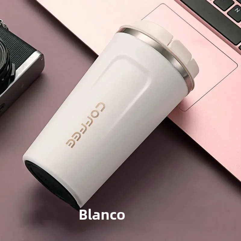 OmHom Taza Térmica De Acero Inoxidable 380/510ml Para Viaje Y Oficina Termo Antigoteo Con Capacidad Grande Y Estilo De Negocios