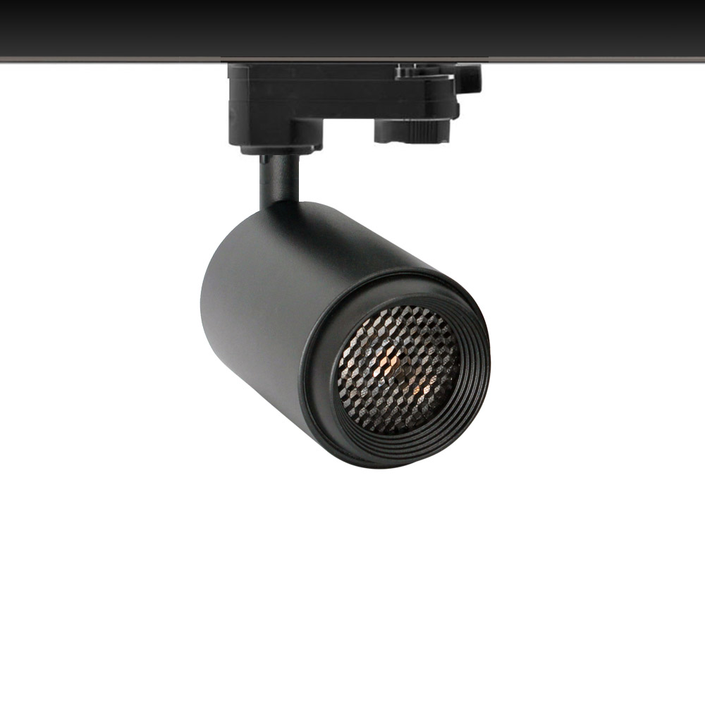 LEDBOX Foco carril Monofásico mini CRONOLUX RAIL LED negro 12W, CRI>90, Blanco neutro. Iluminación comercial LED, Iluminación de carril